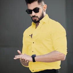 eviqe Men Regular Fit Solid Spread Collar Casual Shirt-picture-25