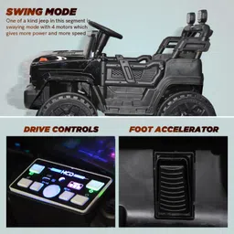 toyify 4x4 Ride-On Car for Kids – 4 Motor, Remote Control, Music & Lights Car Battery Operated Ride On image 3