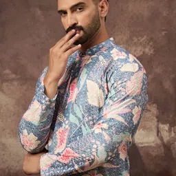 ethnic bay Men Embroidered Viscose Rayon Straight Kurta-picture-13