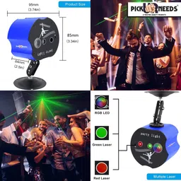 Daily Needs Shop Music Activated LED Party Laser Light With Remote Control Multiple Design Light image 4
