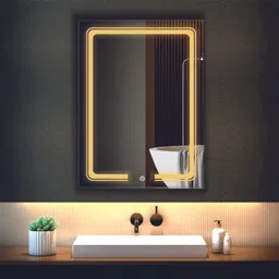 khushi decors Led Mirror with Light Bathroom Wall Decor Makeup Room 18x24 Inch LT91 Bathroom Mirror-picture-19