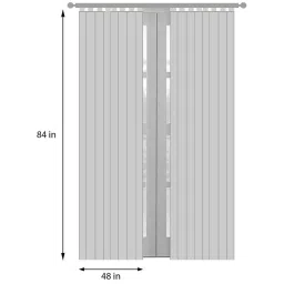 exporthub Pink Polyester Floral 7Ft Inches Blackout Eyelet Door Curtains (Pack of 2) image 2