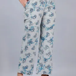 MAUKA Women Teal solid Kurta with printed Palazzos image 2