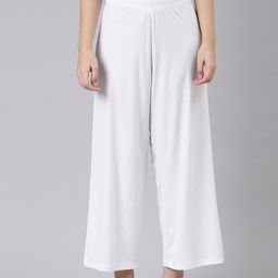 Go Colors Women Mid Rise Knitted Palazzo-image-79