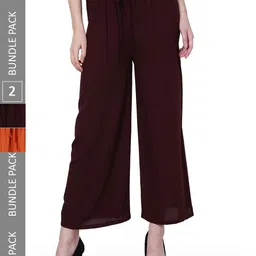 IndiWeaves Women Pack Of 2 Palazzos-image-59