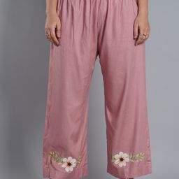 LetsDressUp Floral Hem Design Wide Leg Palazzos-picture-19