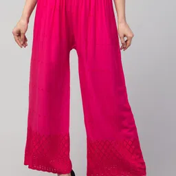 Trend Level Geometric Embroidered Palazzos-picture-30