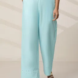 elleven Women Ethnic Motifs Embroidered Straight Ethnic Palazzos-picture-22