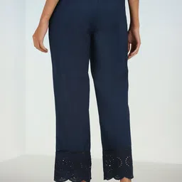 Lakshita Hem Design Pure Cotton Palazzos image 3