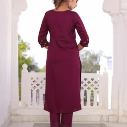 Jaipur Kurti Zari Yoke Design Straight Kurta With Palazzos image 4