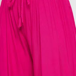 Clora Creation Women Magenta Flared Ethnic Palazzos image 2