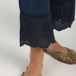 Lakshita Hem Design Pure Cotton Palazzos image 4