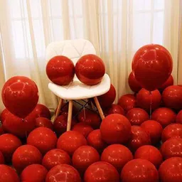 party hub Solid Solid HD METALLIC BALLOON RED 100 Balloon (Red Pack of 100) Balloon-picture-32