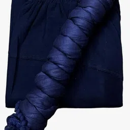 shaneka Pure Cotton, Lycra Blend Solid Dark Blue Women Dupatta-picture-11