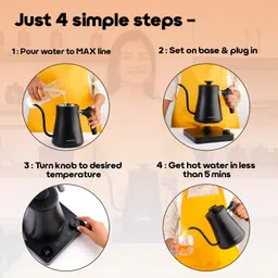 instacuppa Electric Gooseneck Kettle | 40-100°C Temp Control, Built-in Timer, Auto Shut-Off Electric Kettle image 5