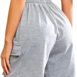 miss local Solid Women Grey Basic Shorts image 2