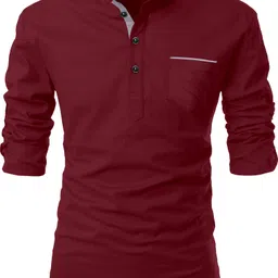 mildin Men Solid Cotton Blend Straight Kurta-picture-13