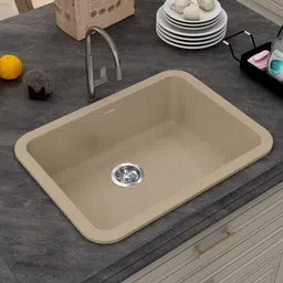 Quartz Sink For Kitchen/UV Protected Kitchen Sink/Single Bowle Sink(18X24 Inch) Under Counter Basin-image-1