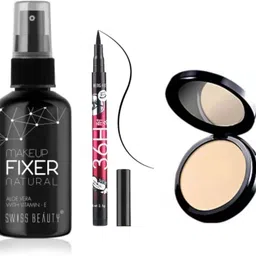 swenky MAKEUP KIT OF FIXER COMPACT & WATER PROOF EYELINER-picture-11