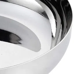 tannu craft Pack of 6 Stainless Steel Dessert Plate Set Dessert Plate Set Large size Dinner Set image 3