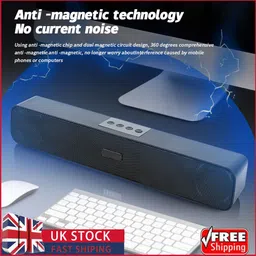 ZWOLLEX Future Wireless Speaker Ultra Loud Stereo sound || Bluetooth Speaker Desktop PC 10 W Bluetooth Soundbar image 2