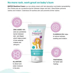 MATEO Baby Rashfree cream | Rash Relief Cream Healing & Nourishing Diaper Cream Gentle image 4