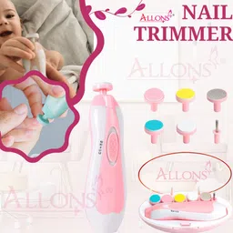 allons New Born Baby Protective Electric Nail Trimmer Clipper ,Light Manicure set AL23 image 5
