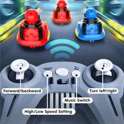 harrish RC Bumper Battle Car Set of 2 | Remote & Gesture Control | LED & Sound for Kids image 5