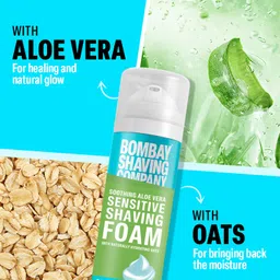 bombay shaving company Sensitive Shaving Foam for Men with Aloe Vera & Oats image 3