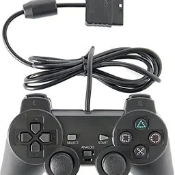 PS2 WIRED CONTROLLER FOR COMPITABLE PS2 CONSOLE (BLACK) Limited Edition with Game Add-On image 2