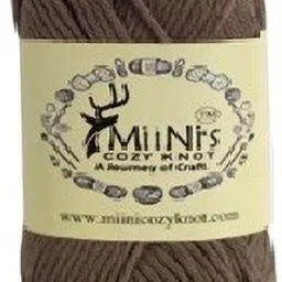 miinis cozy knot Premium Cotton 100%Crochet Yarn – Soft & Colorful Skein 13x6 cm - Brown Manual Yarn Winder-picture-30