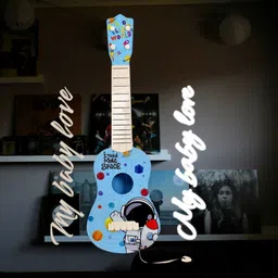 my baby love a perfect care Guitar Toy Ukulele Toy 4 Strings Early Educational Instruments Space image 4