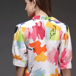 tandul Women Regular Fit Printed Spread Collar Casual Shirt image 2