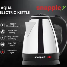 snapple Electric Kettle 1.5L & 500ml Vaccum Insulated Water Bottle Hot & Cold Gift Pack Beverage Maker image 5