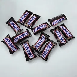 triple paper Chocolate Shaped Eraser Set Wrapper Design Rubber Pencil Erasers Non-Toxic Eraser image 4