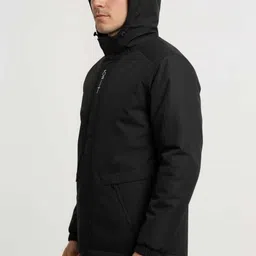 HEATGO FK-HEARTLINE BLACK JACKET-L Solid Men Wind Cheater image 3