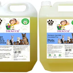 swacch Pet Aqua Odour Remover + Pet Shampoo (Combo Pack of 2) Economical Pack Conditioning Lemon Dog, Cat Shampoo-picture-11