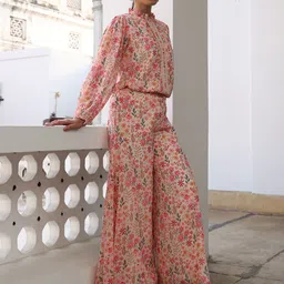 janasya Top Palazzos Co-ords Set image 4