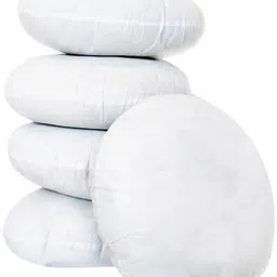 decor REAL COMFORT FIBRE ROUND CUSHIONS SET PACK OF 5 Polyester Fibre Smiley Cushion Pack of 5 image 2