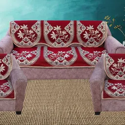 nendle Cotton Floral 3+2 Seater Sofa Cover-picture-11