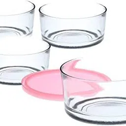 brezzycloud Glass, Plastic Storage Bowl Borosilicate Food Storage Glass Bowl, Microwave and Fridge Safe Air Tight Lid-picture-11