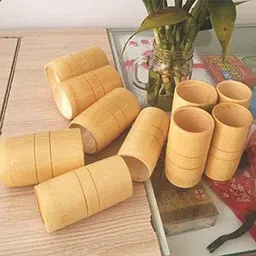 R A Products Bamboo Wooden Jar Cupping Bamboo Wooden Jar Cupping Kit Traditional Medicine Vacuum Acupuncture Fire Treatment 3 Cups Massager image 2
