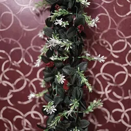 dynamic retail global Artificial Hanging Flowers Plant Vine & Creepers Wall Hanging Home Decor MD585 Multicolor Rose Artificial Flower image 1