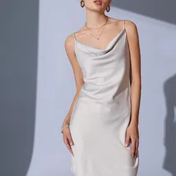 street9 Women Sheath Silver Above Knee/Mid Thigh Length Dress image 2