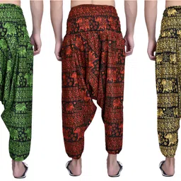viku Printed Cotton Men Harem Pants image 2