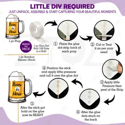 zyozi Groom to Be Props | Bachelor Party Props for Groom - Bachelor Party (Pack of 24) Photo Booth Board image 3