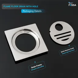 fossa Floor Stainless Steel Push Down Strainer image 3