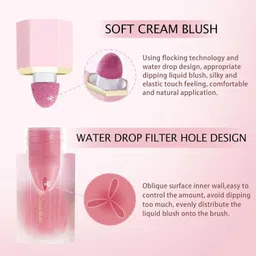 nadja New 3in1 Mousse liquid blush for cheeks and eyes Waterproof blusher image 2