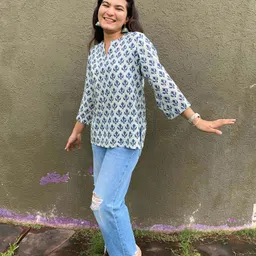 mabri Formal Regular Sleeves Floral Print Women White Top image 3