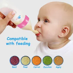 babylak Baby Feeding Bottle With Silicone Spoon Feeder Bottle For Kids - 90 ml image 3